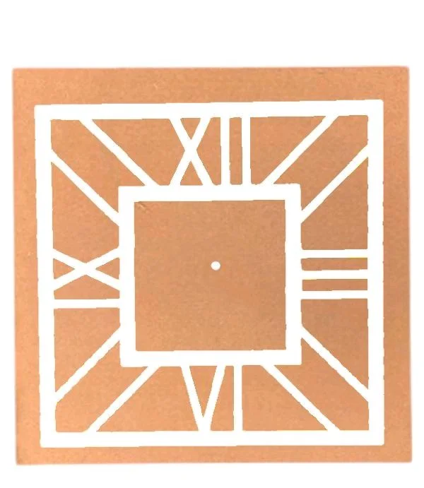 MDF - Acrylic Clock - Gold, 10 inches