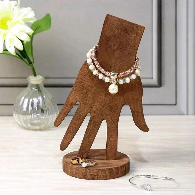 Wooden Hand Shape Jewellery Display Stand For Fingure Rings