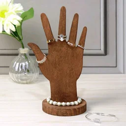 Wooden Hand Shape Jewellery Display Stand For Fingure Rings