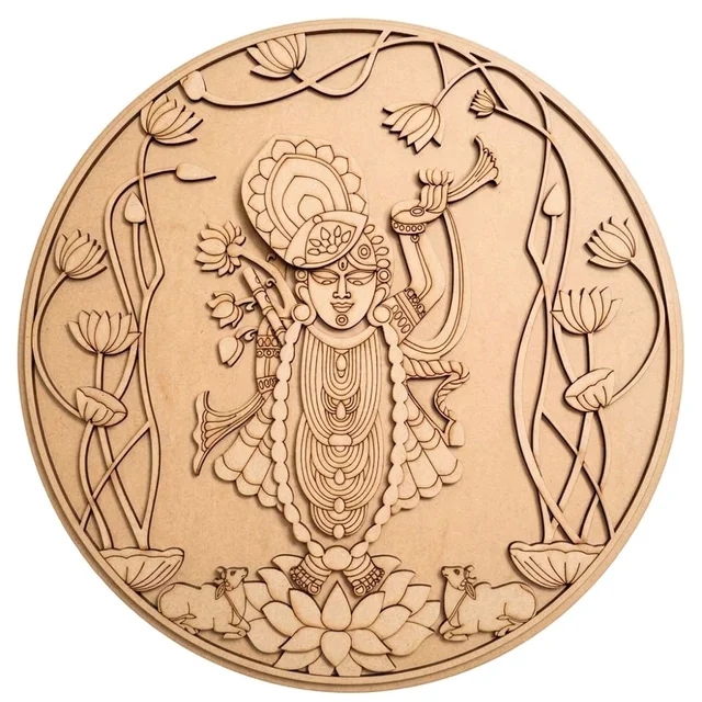 Multi layered MDF Shrinath ji Cutout - 16 inches, 4 + 6 mm