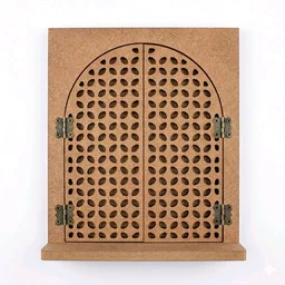 Shreenathji With Jharokha Window With Jali Door - 18 inches