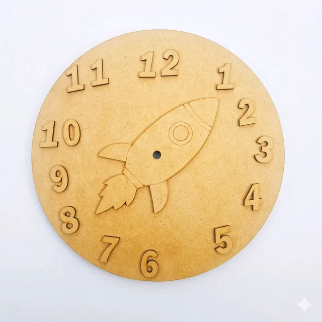 Kids Clock- Rocket Theme