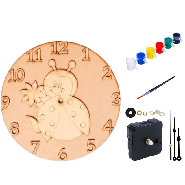 Kids Clock DIY Kit- Ladybug Theme - 1 piece