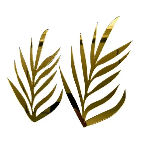 Pinewood Leaf Acrylic Cutouts - 5 inches, 4 pieces