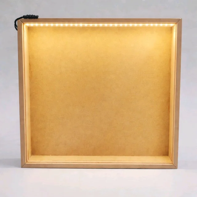MDF LED Shadow Box Acrylic Lid - 8 * 8 * 2 inches