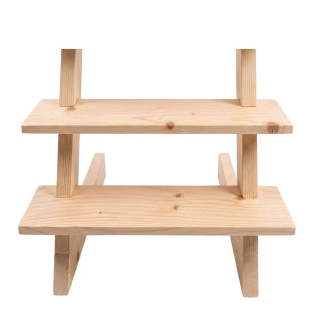 2 step Dismantling Pinewood display stand - 12 * 4 inches