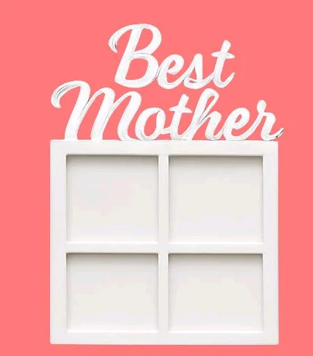 Best Mother Double Layer White Acrylic Photo Fridge Magnet - 25 pieces