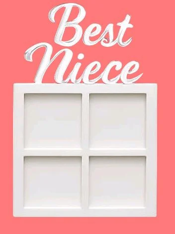 Best Niece Double Layer White Acrylic Photo Fridge Magnet - 10 pieces