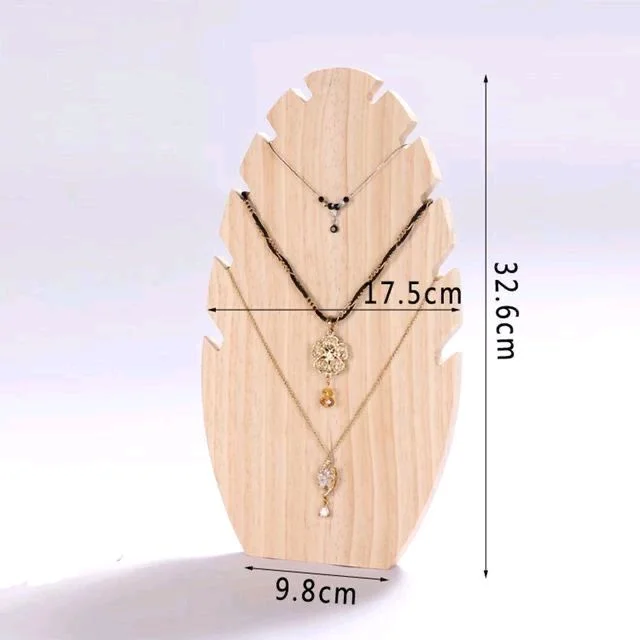 Leaf Shaped Necklace Display Stand- Set Of 2