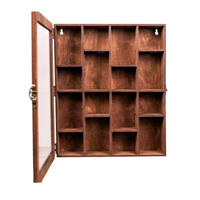 Perfume display cabinet / Wall mounted cabinet with glass doors / Perfume display wall shelf / Perfume display stand - size 2
