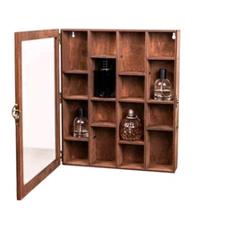 Perfume display cabinet / Wall mounted cabinet with glass doors / Perfume display wall shelf / Perfume display stand - size 2
