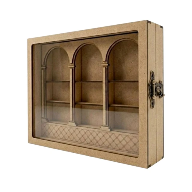 Miniature Book Shelf / Anxiety bookshelf - 3 Arch - 12 * 8 * 2 inches