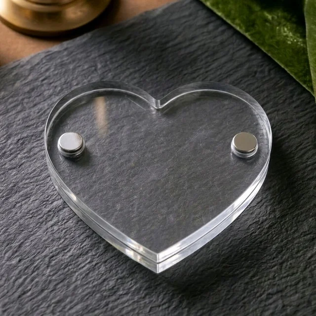 Acrylic Polaroid Fridge Magnet- Heart - 5