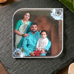 Acrylic Polaroid Fridge Magnet- Square With 2 Curved Edges - 100 pieces