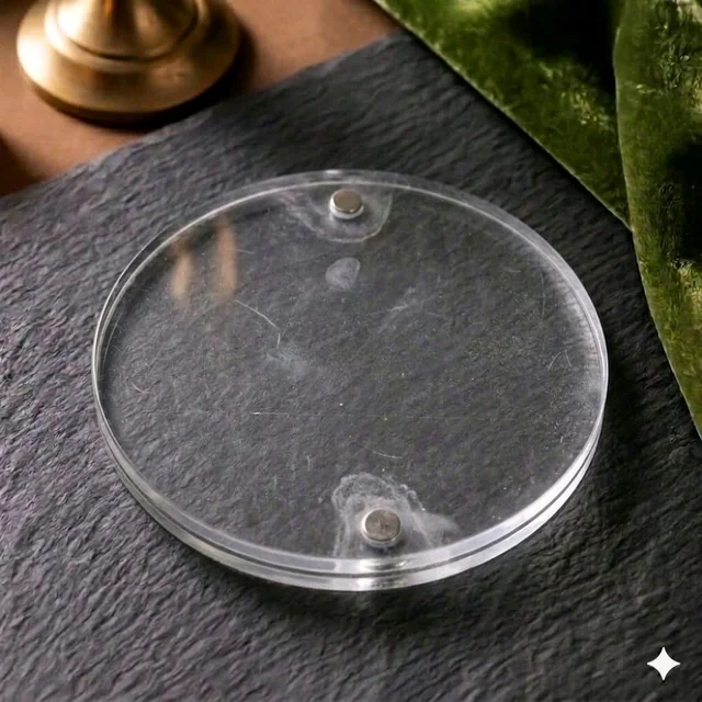 Acrylic Polaroid Fridge Magnet- Round - 5 pieces