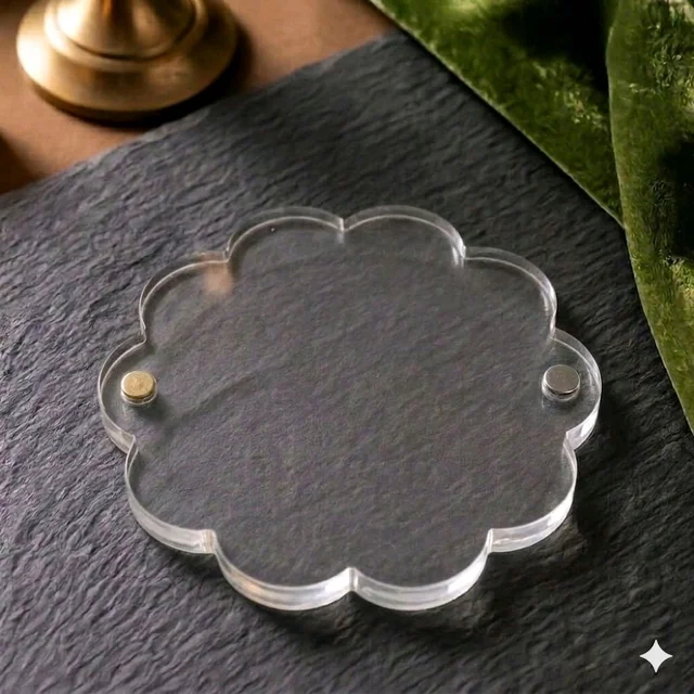 Acrylic Polaroid Fridge Magnet- Flower - 5 pieces