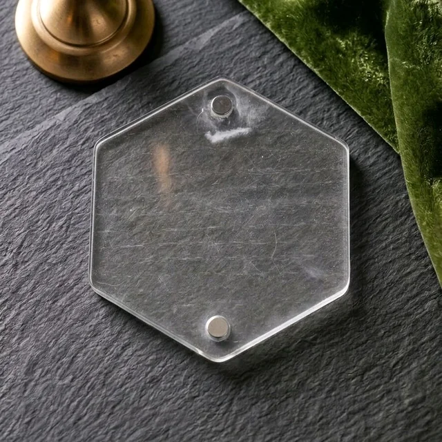 Acrylic Polaroid Fridge Magnet- Hexagon - 5 pieces