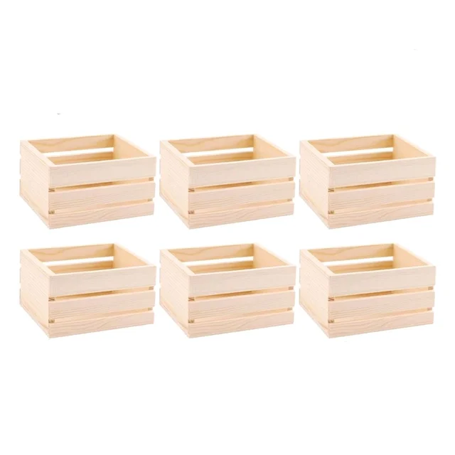 Wooden Crates / Rustic Wood Storage Boxes - 6