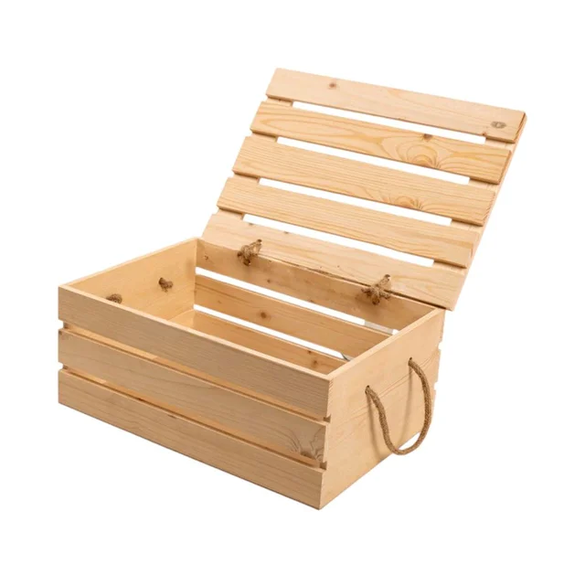 Pinewood Crate Box - 12 * 8.5 * 5.5 inches