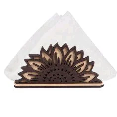 Laser Cut Sunflower Napkin / Tissue Holder