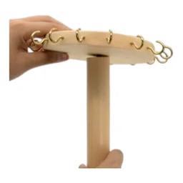 DIY Necklace Holder 360° Rotating Wooden Jewelry Organizer