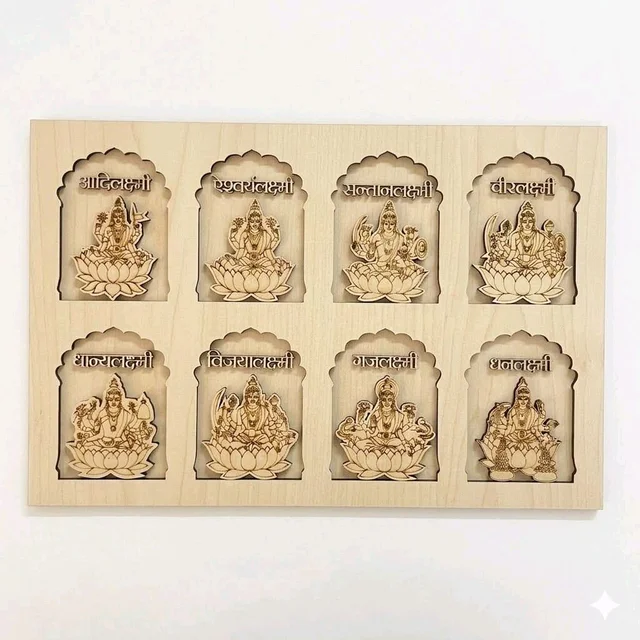 Pre-marked Ashtalakshmi With Jharokha Base - 18 * 12 inches