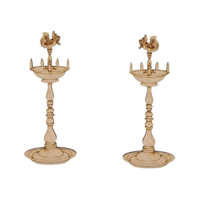 Brass style Diya / Deepam / Pooja Lantern - 6 inches, 10 pieces