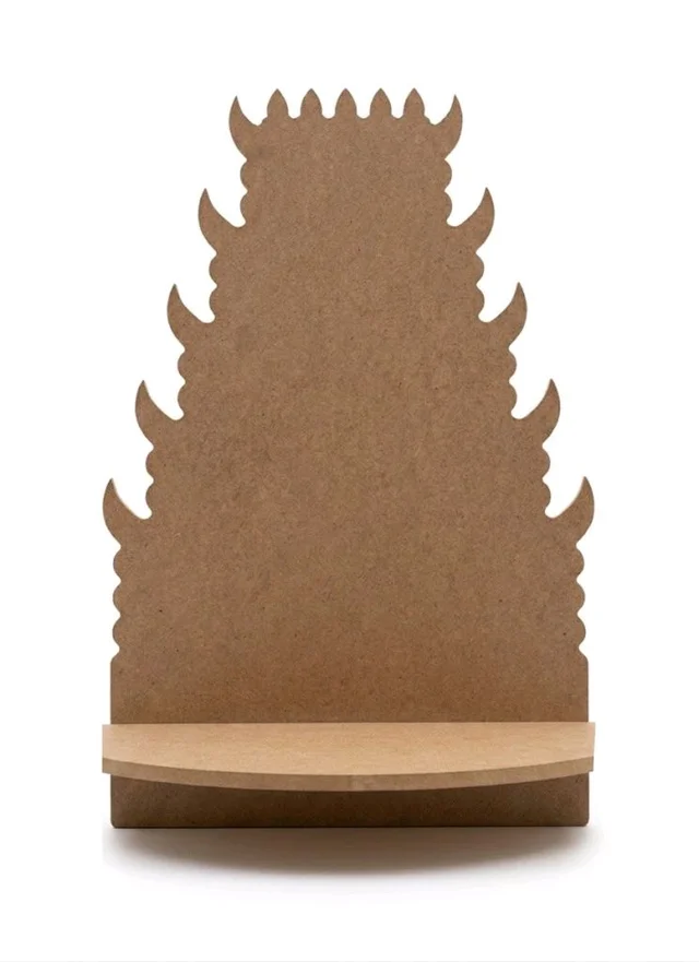 Traditional Temple Style Wall Floating Shelf / Diya Stand - 8 * 5 * 2 inches
