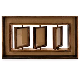 Teakwood Rotating Preservation Frame With MDF Base