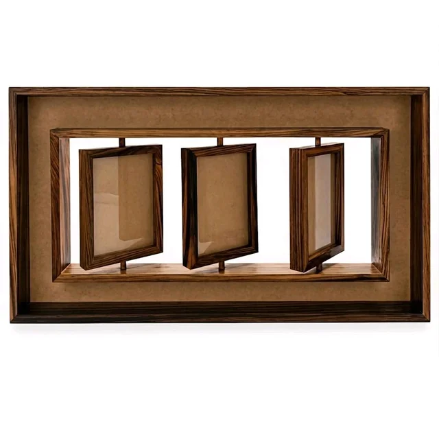 Teakwood Rotating Preservation Frame With MDF Base