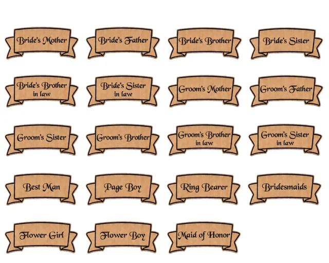 Christian Weddings Brooch Tags