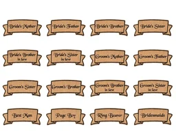 Christian Weddings Brooch Tags
