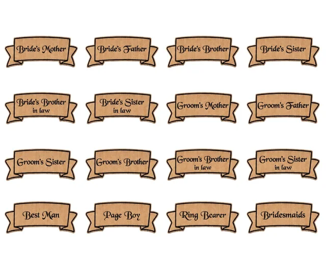 Christian Weddings Brooch Tags