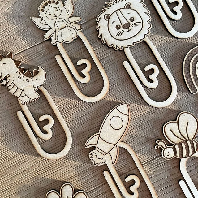 wooden bookmark with mini pencil – a great party favor idea - 10, astronaut