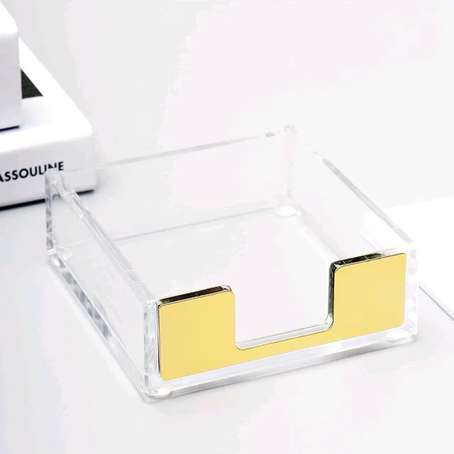 Acrylic Sticky Note Holder / Post Note Pad Holder - 10 pieces, without branding