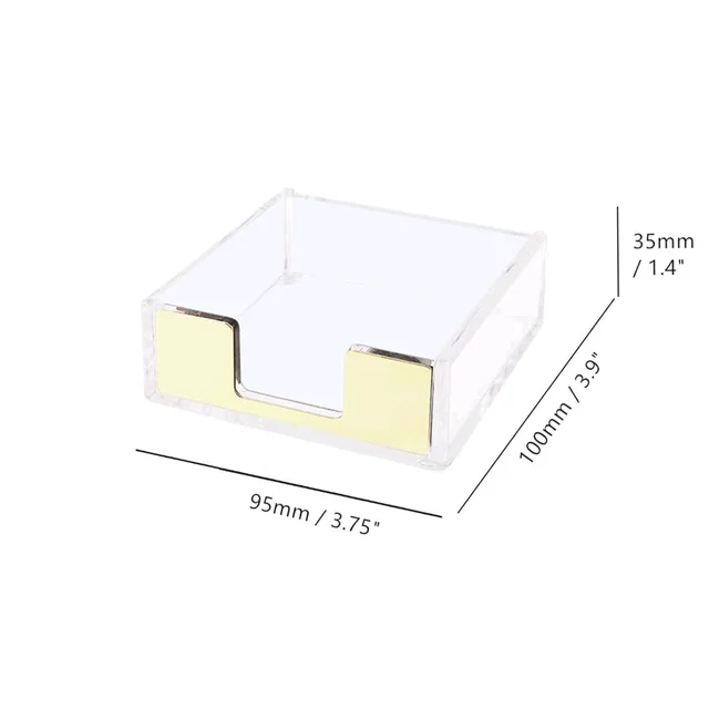 Acrylic Sticky Note Holder / Post Note Pad Holder - 10 pieces, without branding