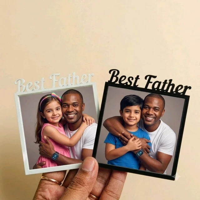 Double Layer Photo Frame Fridge Magnet Rakshabandan Special - black, 10 pieces, best friends