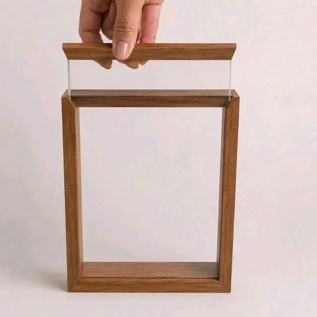 Teakwood LED 3D Shadow Box Dual Display - 7 * 5 * 5 inches