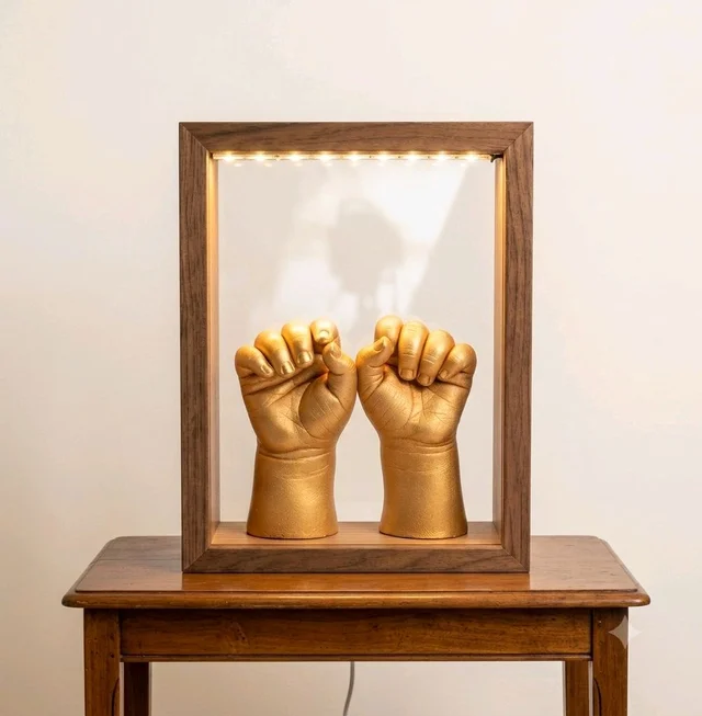 Teakwood LED 3D Shadow Box Dual Display - 7 * 5 * 5 inches