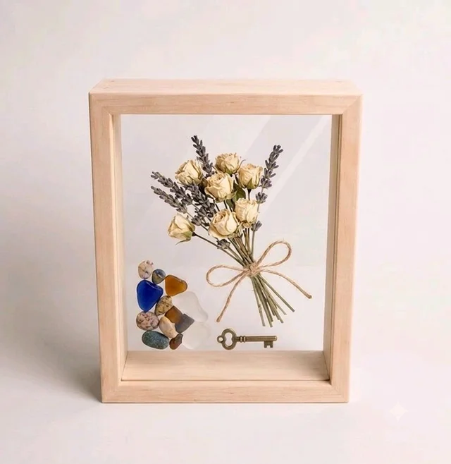 3D Display Shadow Box / Pinewood Dual Display Shadow Box
