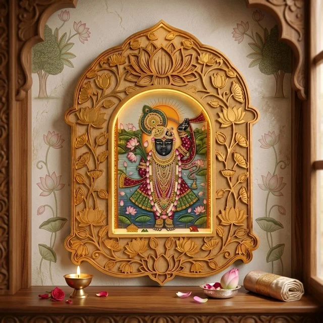 Acrylic Jharokha Style Shreenathji Frame