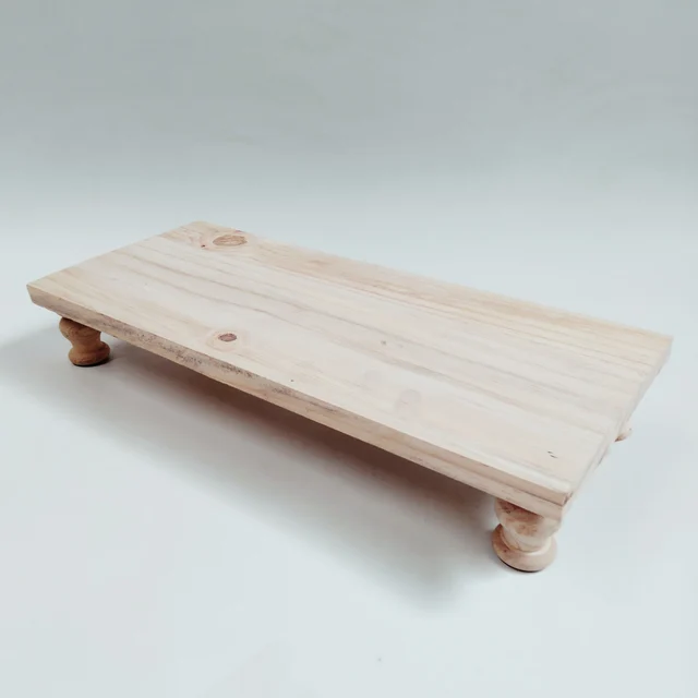 Pinewood Rectangle Chowki / Manai