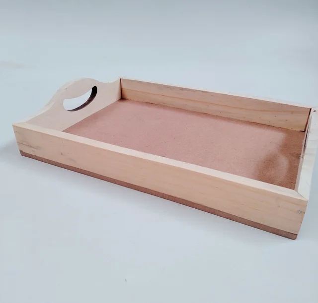 Pinewood Tray / Hamper Curved Handle - 12"/12"/2.25"