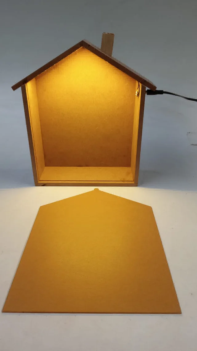 Doll house / Shadow Box With LED Lights - 1 - 12 * 10 * 2.25 Inches