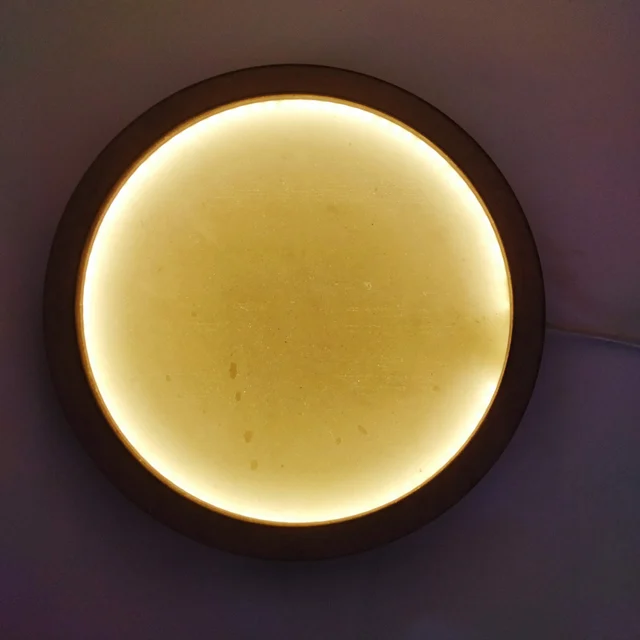 Round LED Shadow Box Moon Lamp For Resin - 20", Without Acrylic Cover, 27mm