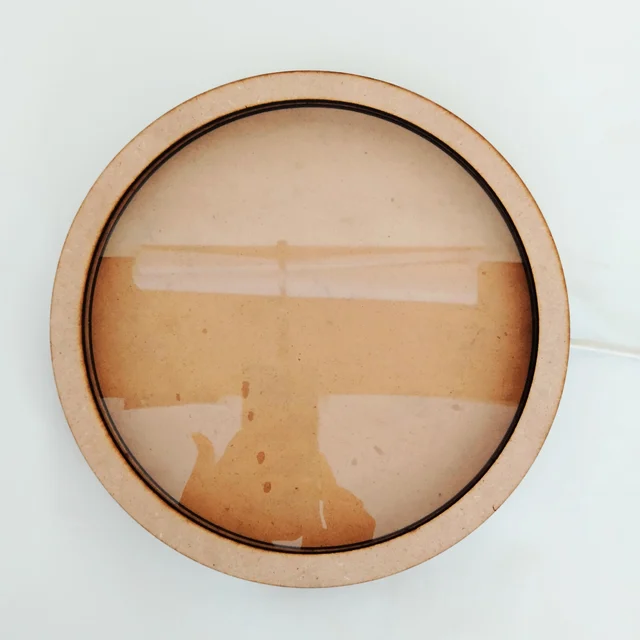 Round LED Shadow Box Moon Lamp For Resin - 20", Without Acrylic Cover, 27mm
