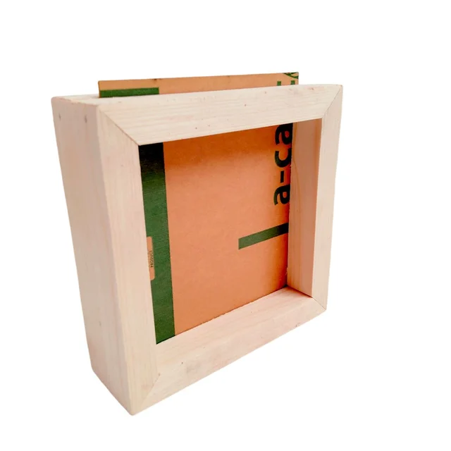 Wooden Floating frame with Acrylic Varamala Frame - 6 * 6 * 1.75 Inches
