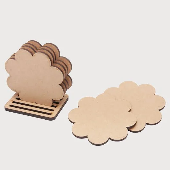 Floral Coaster With Stand - 4mm