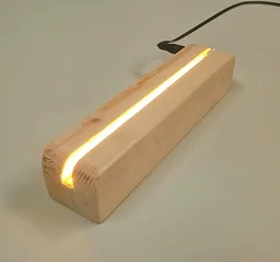 Wooden LED Base - 14", Walnut