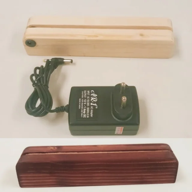 Wooden LED Base - 14", Walnut